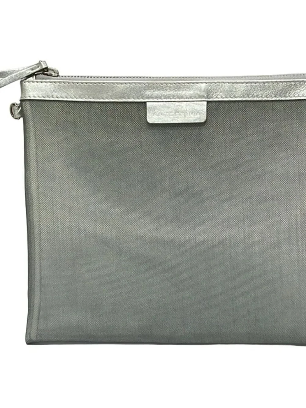 ANTEPRIMA Silver Chemical Fiber Leather Pouch